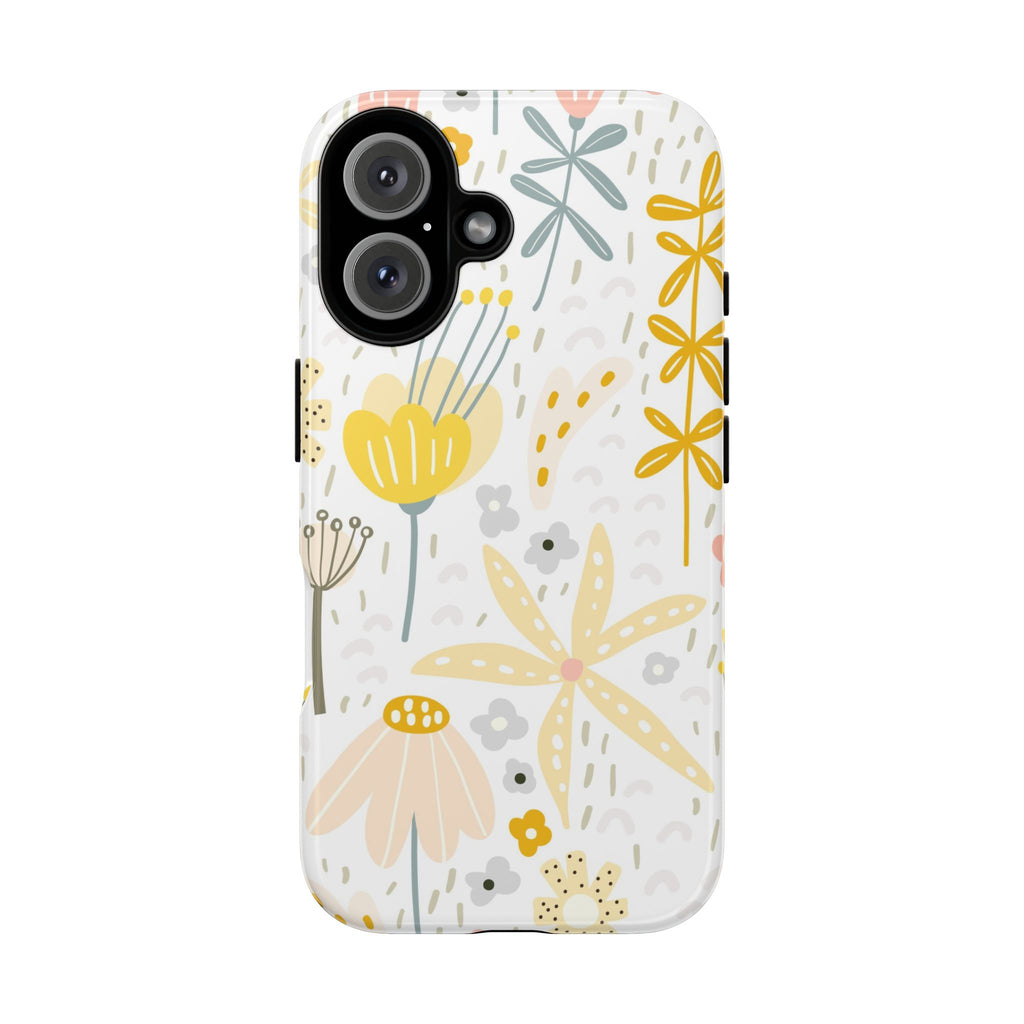 Yellow Wild Flowers Tough iPhone Case - MVB STUDIO STORE