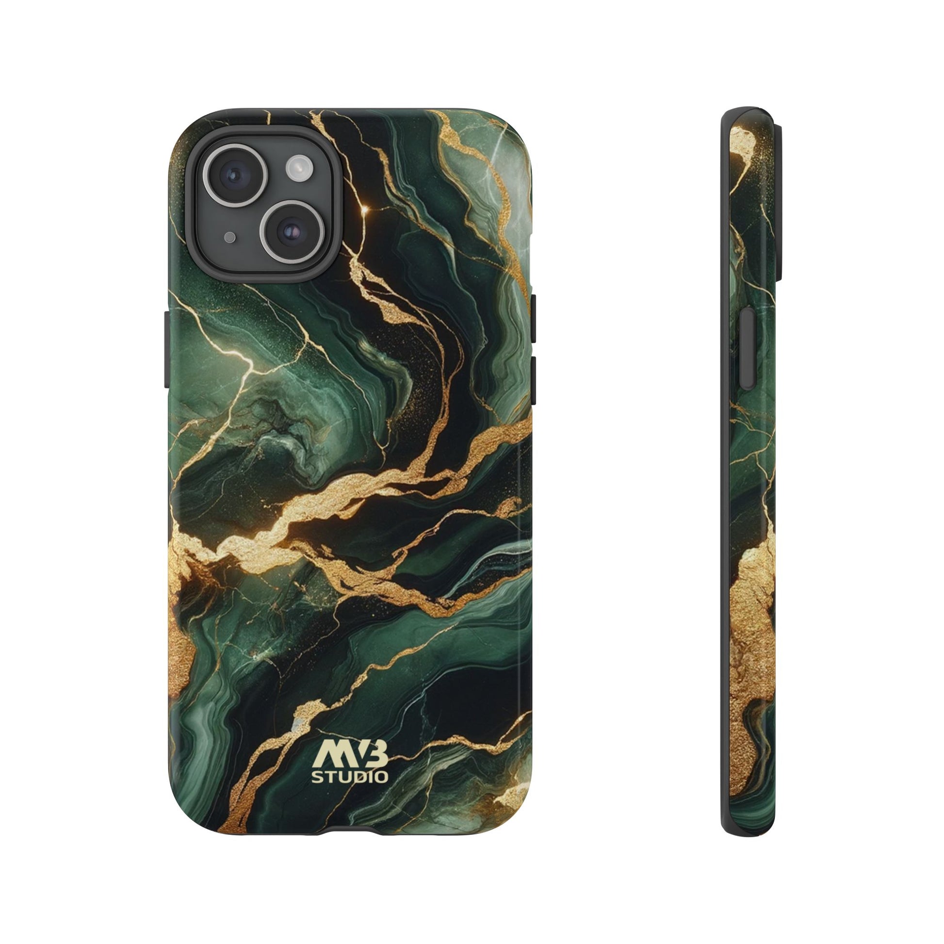 Jade & Gold Marble Camouflage Tough iPhone Case