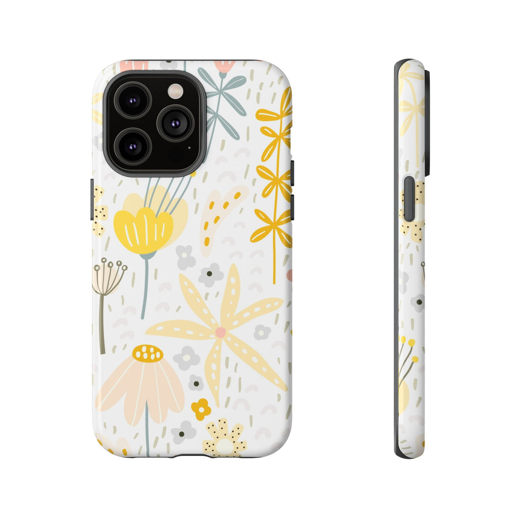 Yellow Wild Flowers Tough iPhone Case - MVB STUDIO STORE