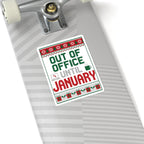 Out of Office Until January Sticker | Ugly Christmas Sweater