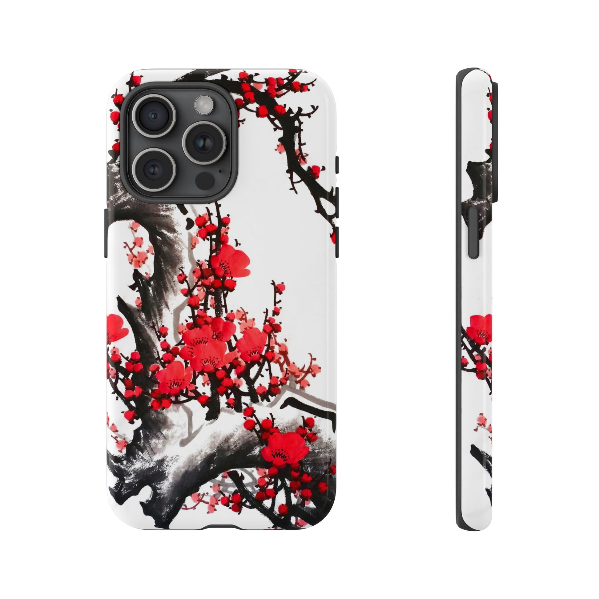 Plum Blossom Ink Tough iPhone Case - MVB STUDIO STORE