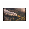 Steam Train Desk Mat - Vintage Locomotive Landscape Mousepad