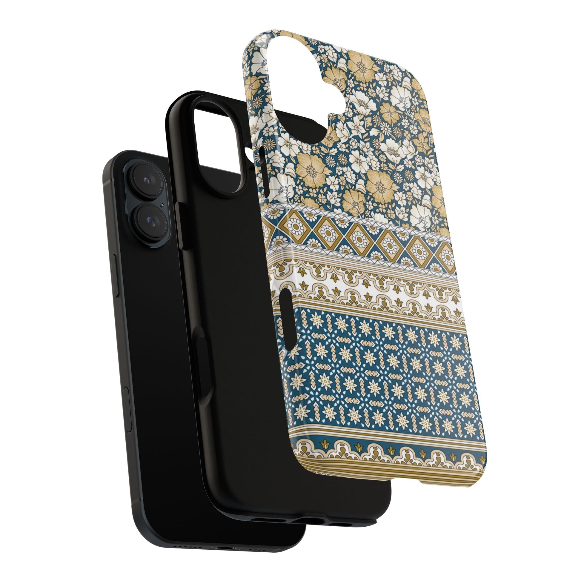 Vintage Floral Tough Phone Case for iPhone 16 models