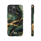 Jade & Gold Marble Camouflage Tough iPhone Case - MVB STUDIO STORE