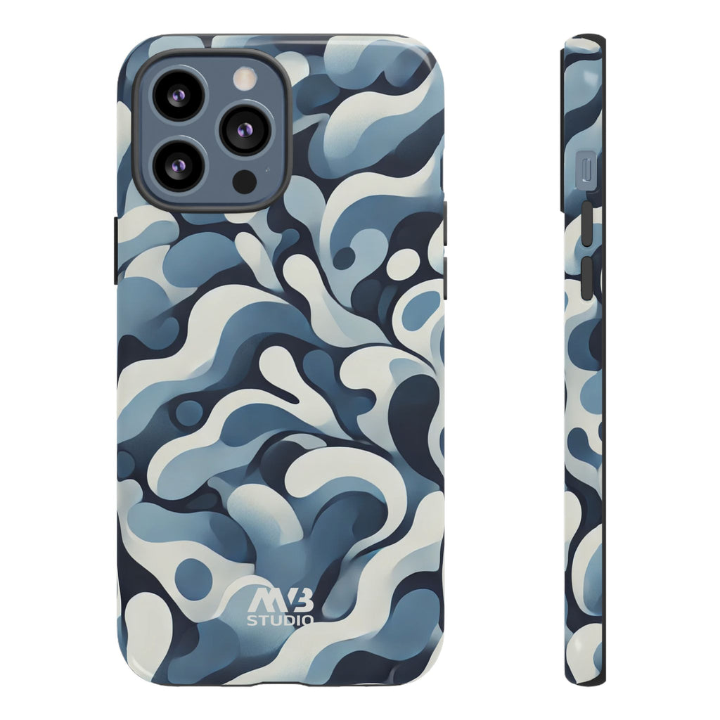 Blue Camouflage Tough iPhone Case - MVB STUDIO STORE