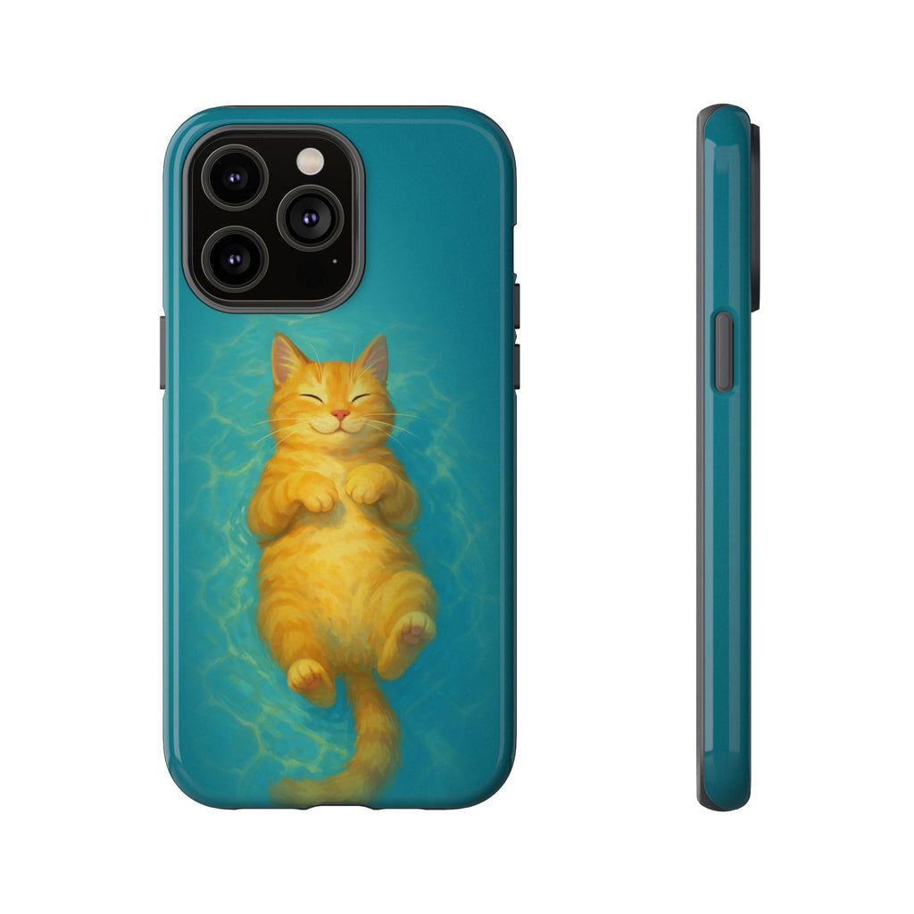 Relaxed Cat Floating iPhone Case - MVB STUDIO STORE