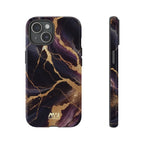 Purple & Gold Marble Tough iPhone Case - MVB STUDIO STORE