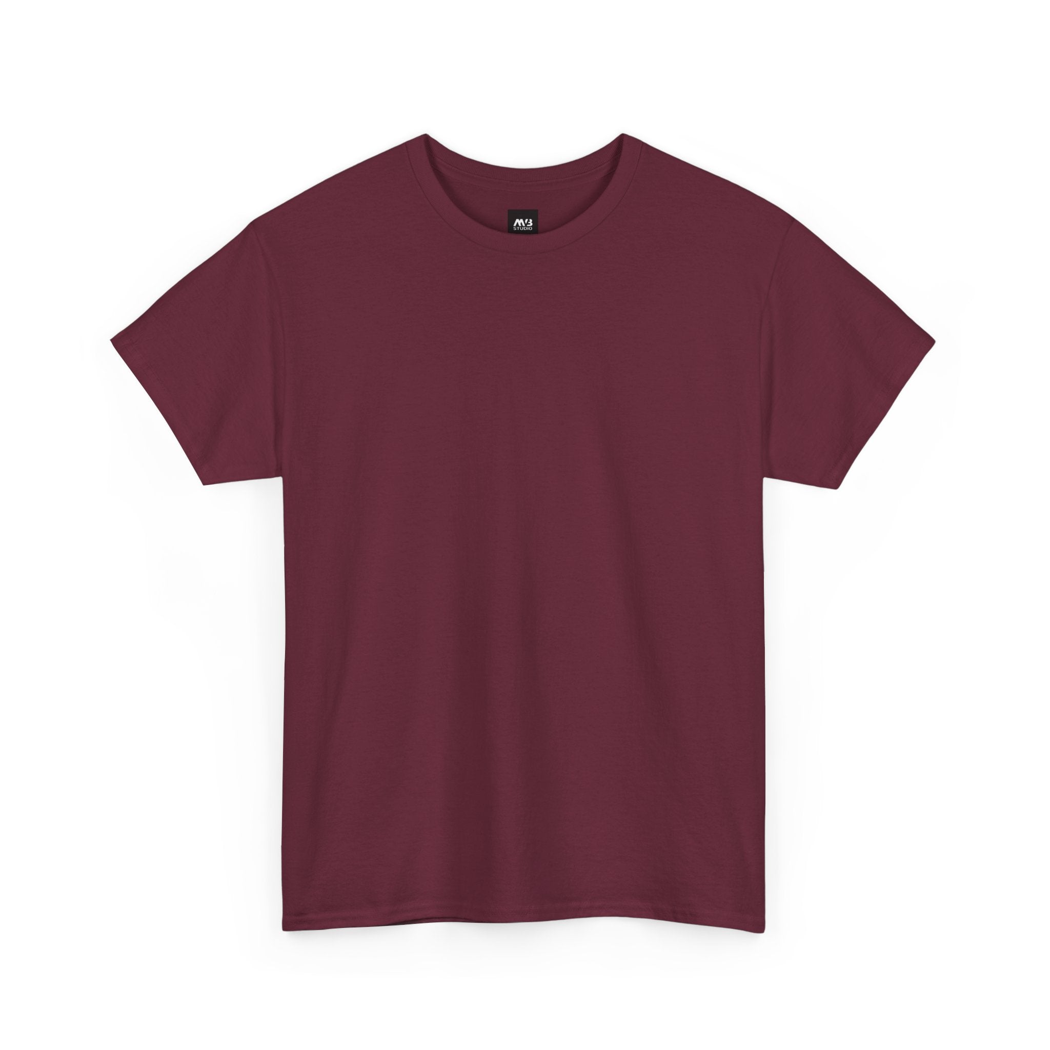 Maroon t-shirt on a white background