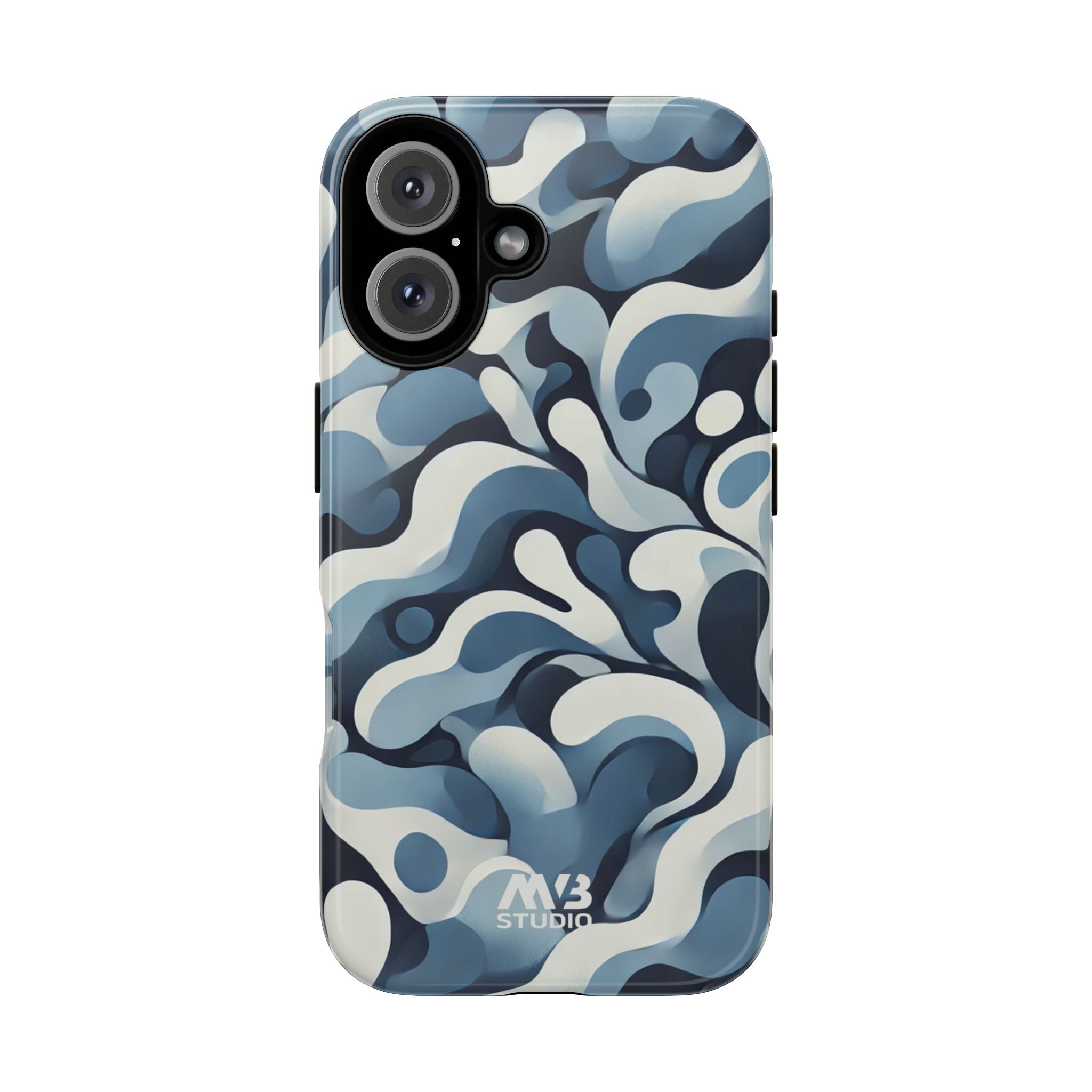 Blue Camouflage Tough iPhone Case - MVB STUDIO STORE