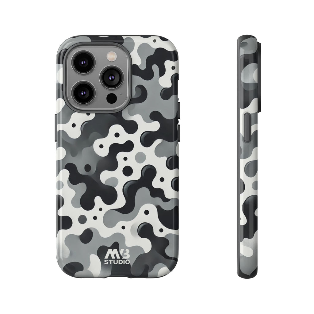 Black & White Camouflage Tough iPhone Case - MVB STUDIO STORE