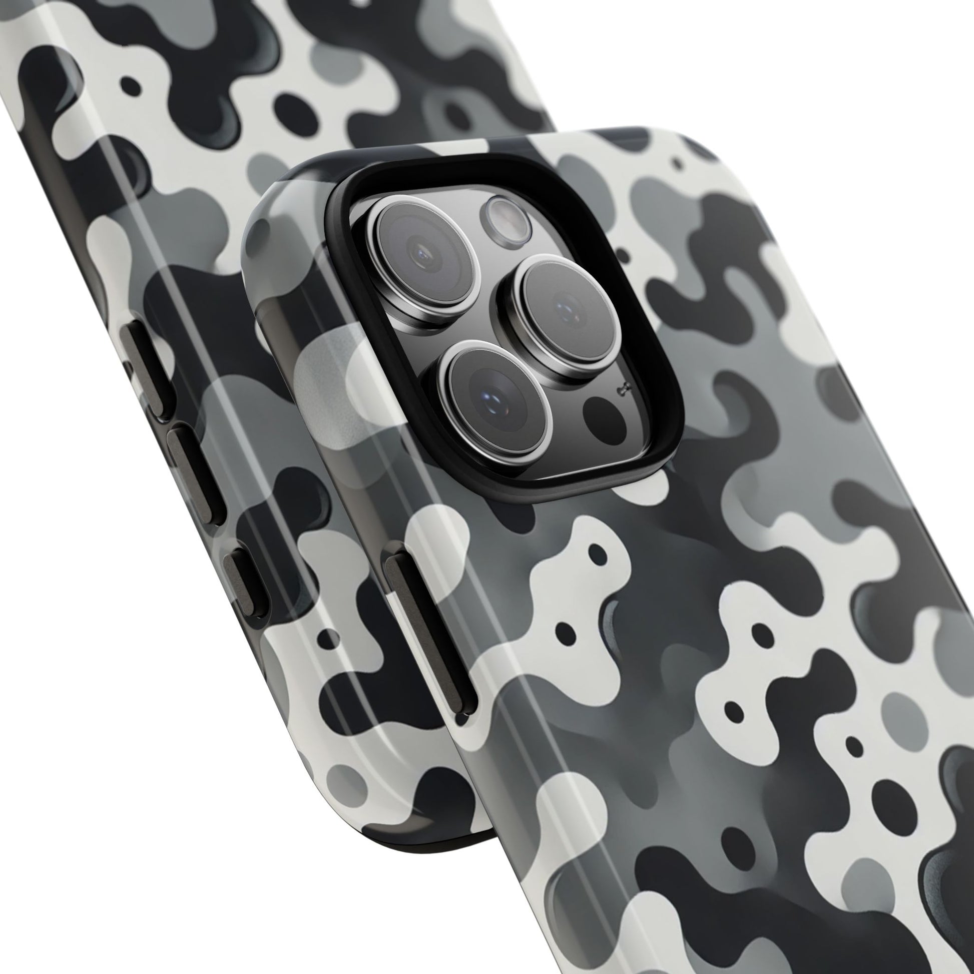 Black & White Camouflage Tough iPhone Case
