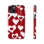 Red Dripping Hearts Tough iPhone Case - MVB STUDIO STORE