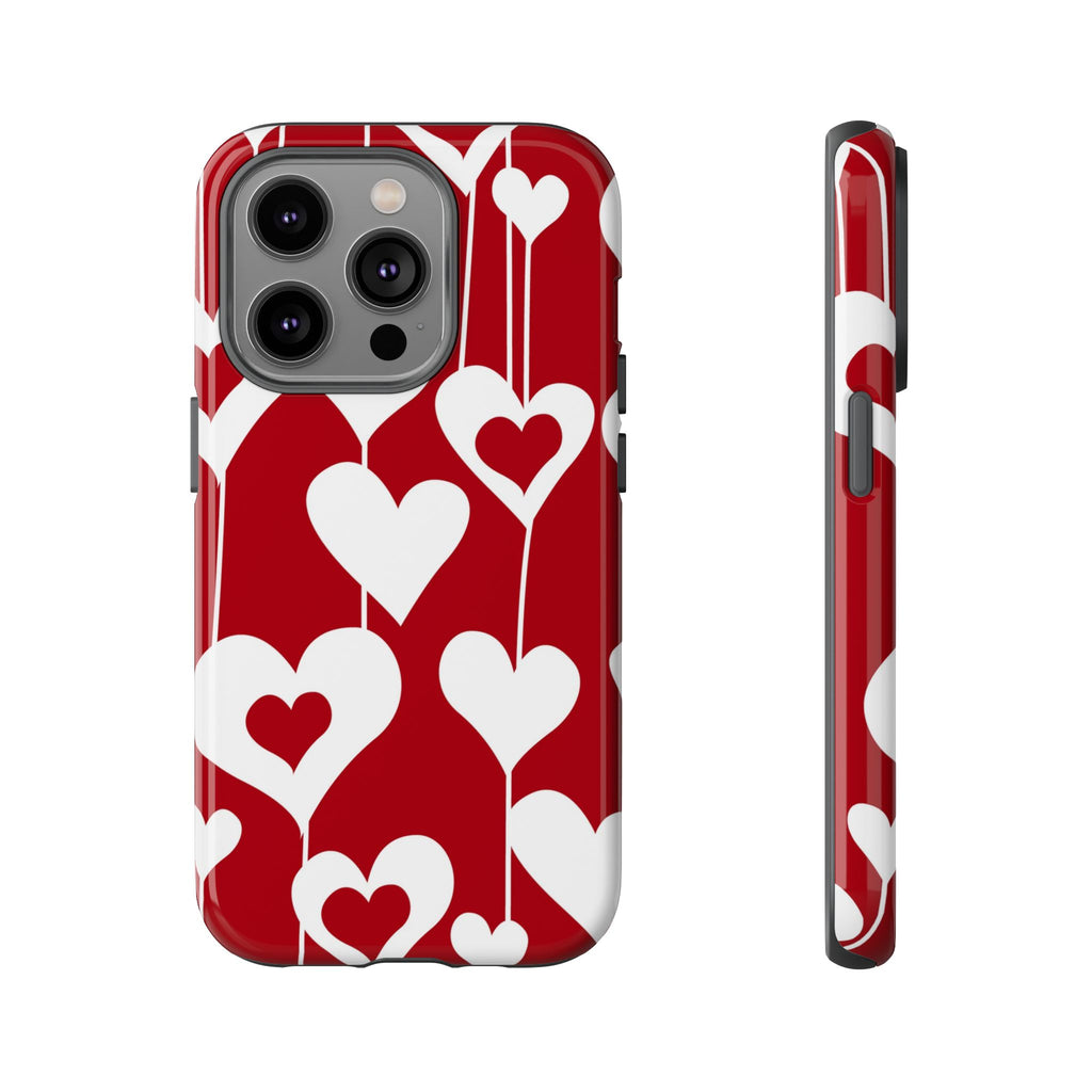 Red Dripping Hearts Tough iPhone Case - MVB STUDIO STORE