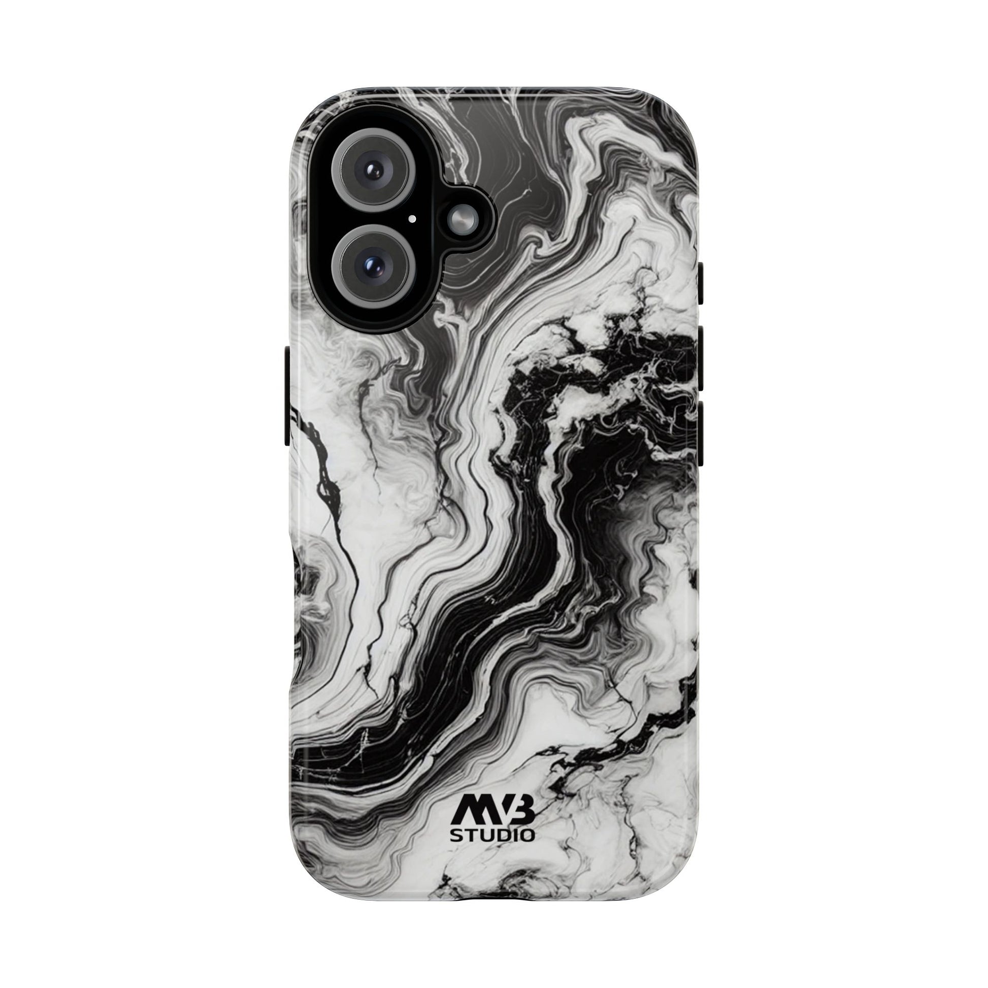 Black & White Tough iPhone Case
