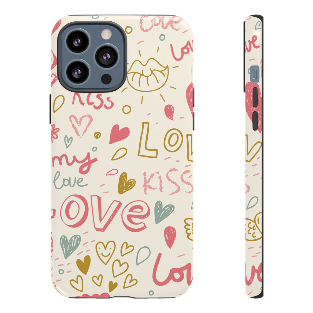 Kiss. Love. Tough iPhone Case - MVB STUDIO STORE