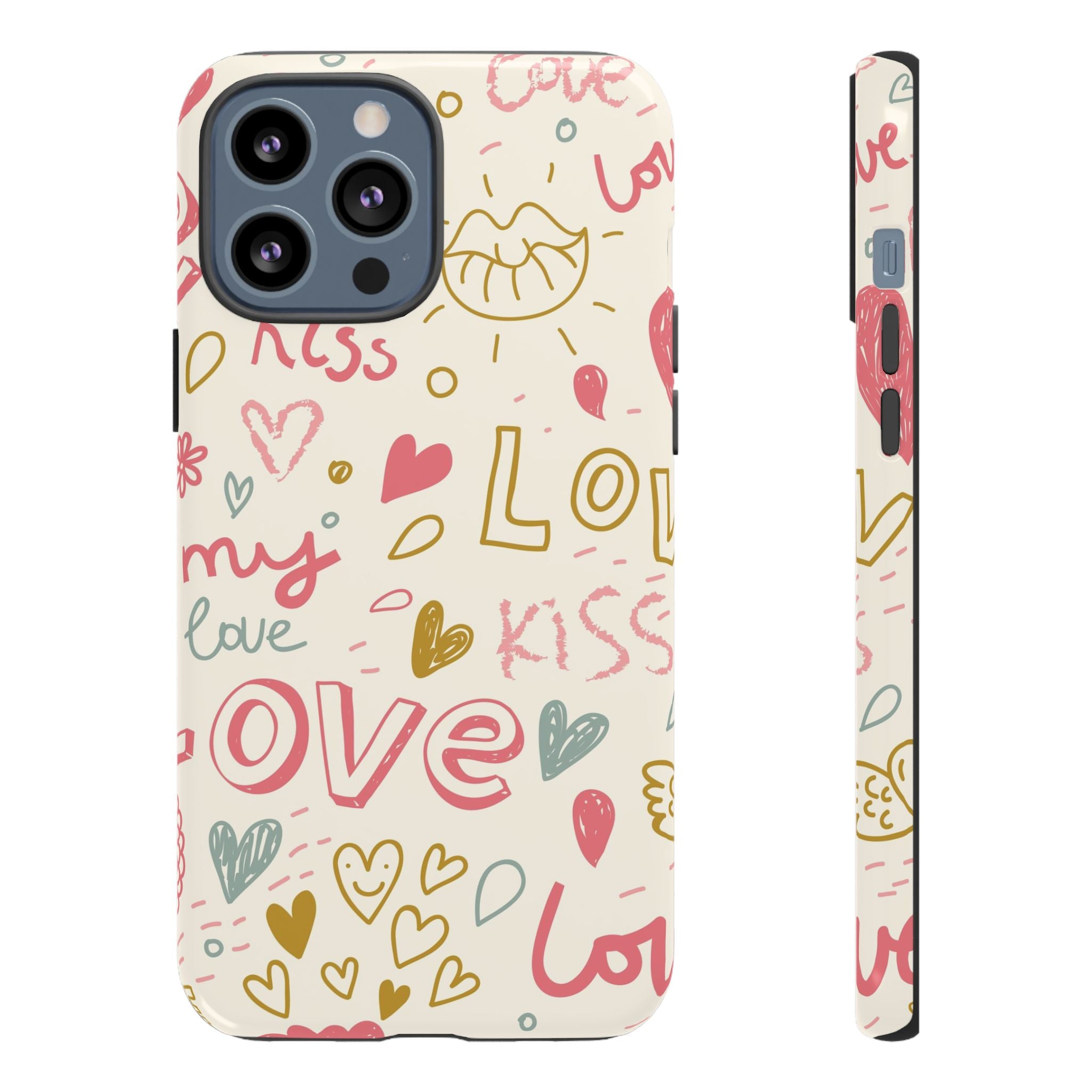 Kiss. Love. Tough iPhone Case - MVB STUDIO STORE