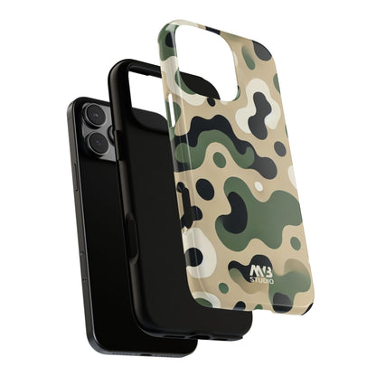 Forest Green Camo Tough Phone Case - iPhone