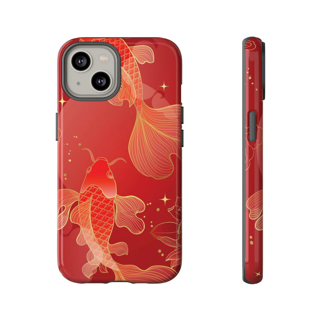 Red Koi Tough iPhone Case - MVB STUDIO STORE