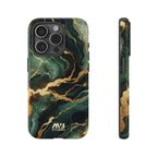 Jade & Gold Marble Camouflage Tough iPhone Case - MVB STUDIO STORE
