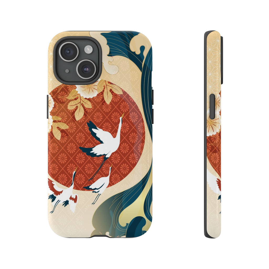 Japanese Crane Wave Tough iPhone Case - MVB STUDIO STORE