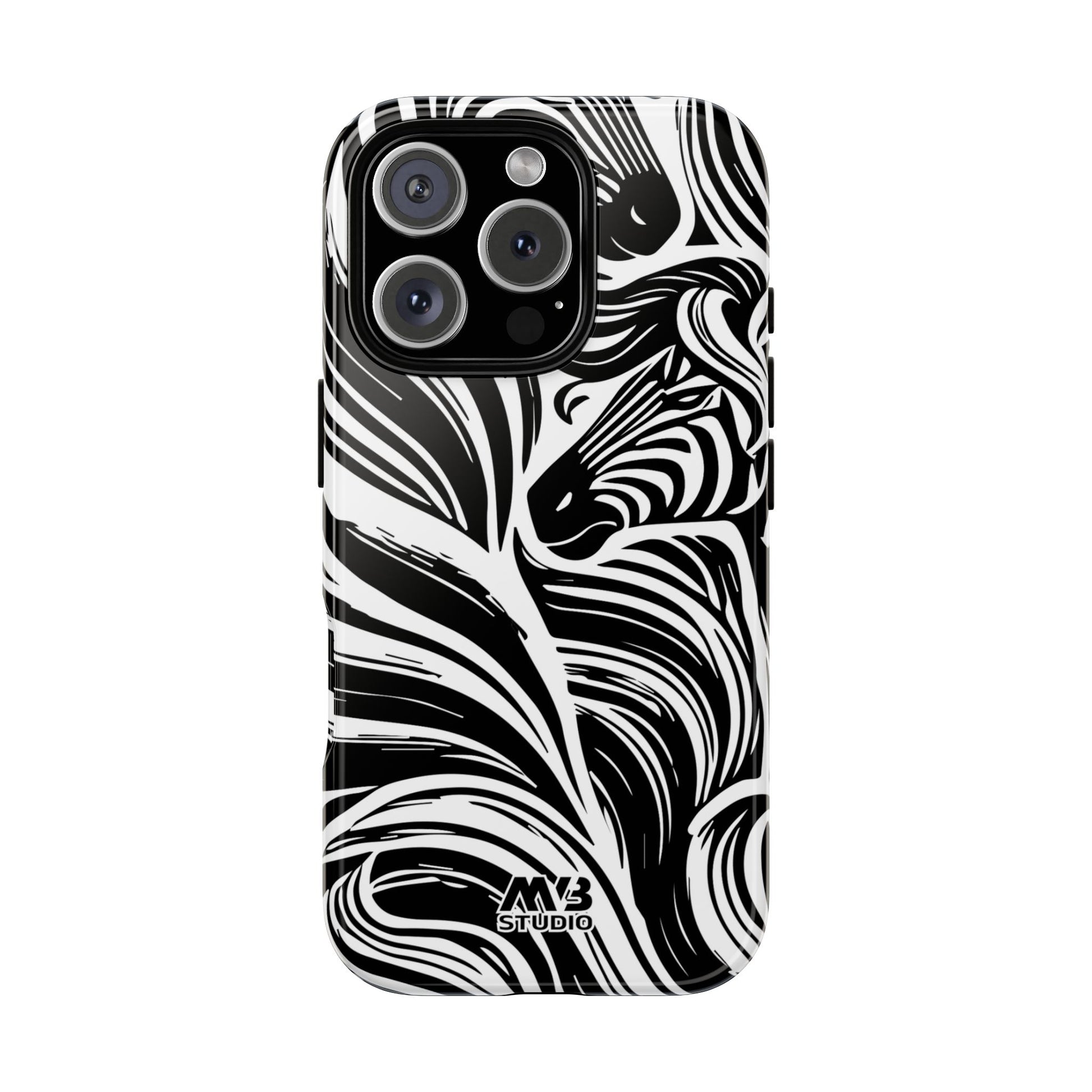 Abstract Zebra Tough iPhone Case
