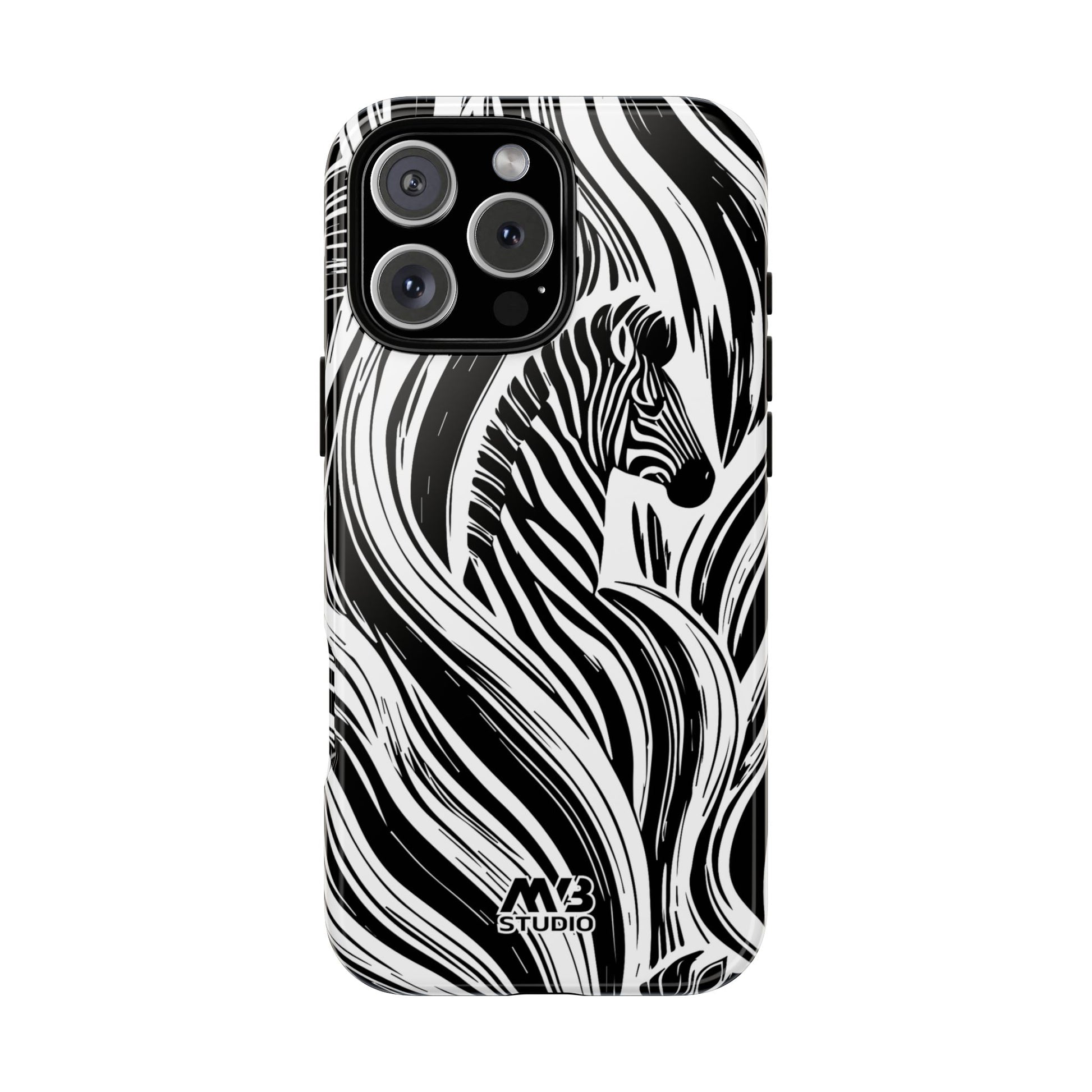 Zebra Stripes Tough iPhone Case