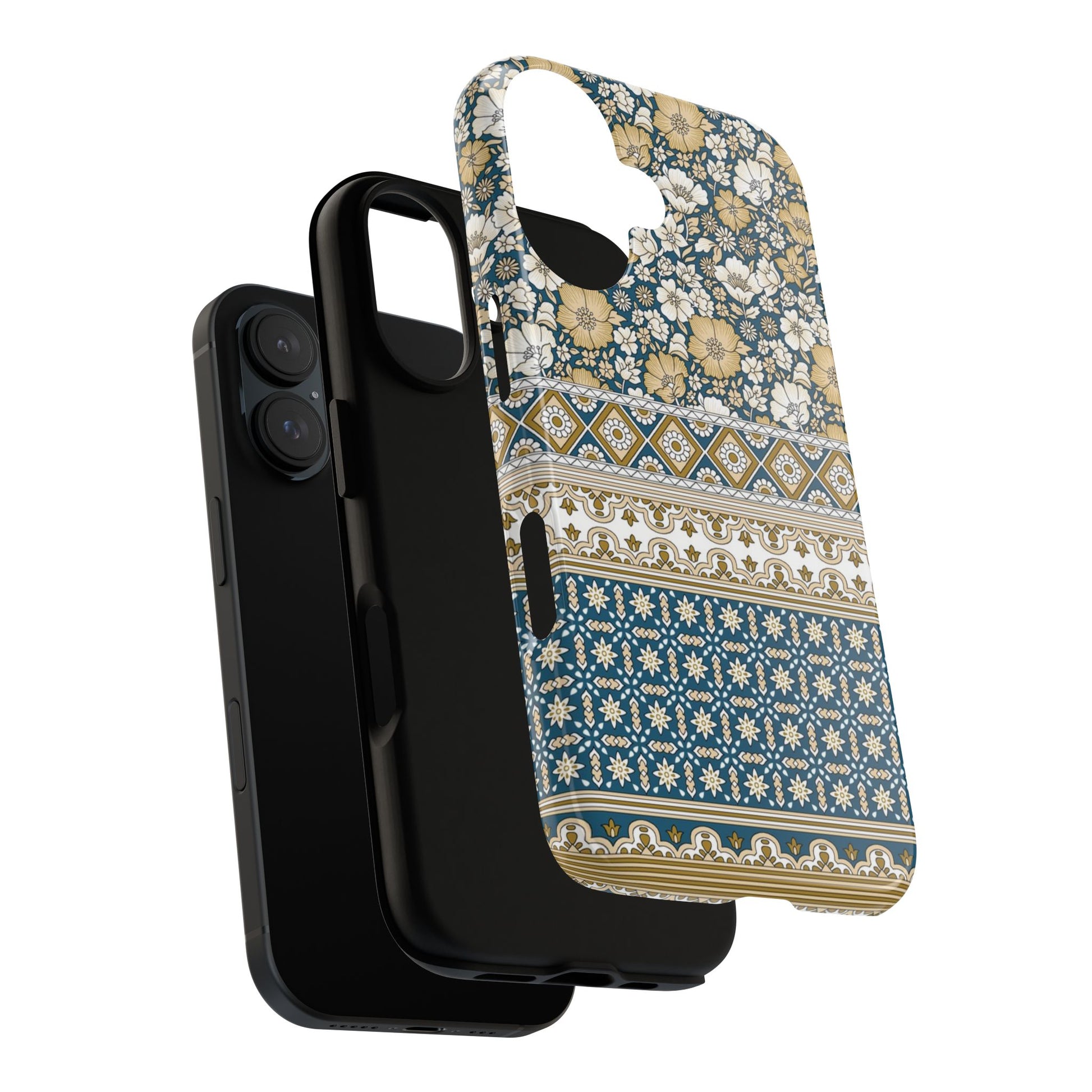Vintage Floral Tough Phone Case for iPhone 16 models