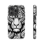 Black & White Tiger Tough iPhone Case - MVB STUDIO STORE
