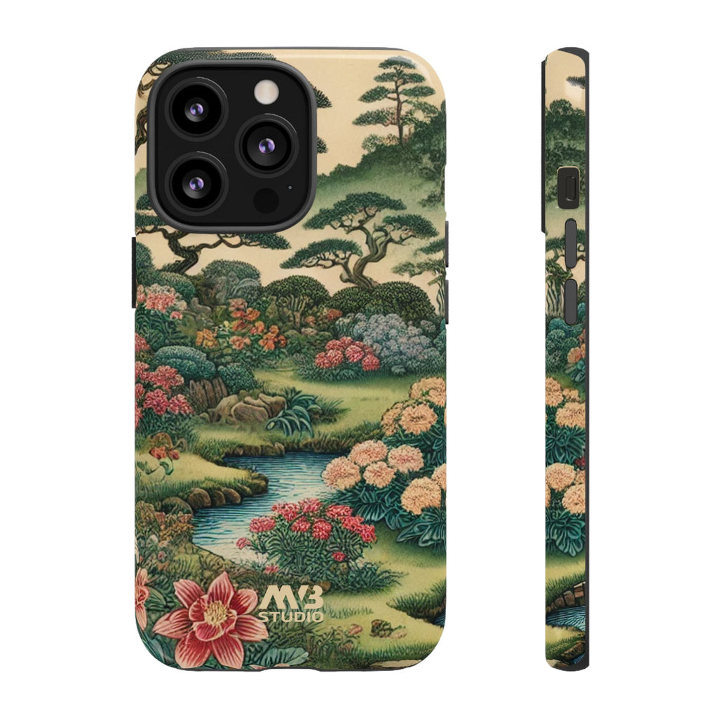Japanese Botanical Garden Tough iPhone Case - MVB STUDIO STORE