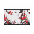 Cherry Blossom Desk Mat - Red Plum Floral Gaming/Office Mousepad