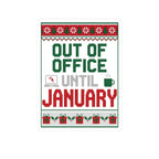 Out of Office Until January Sticker | Ugly Christmas Sweater
