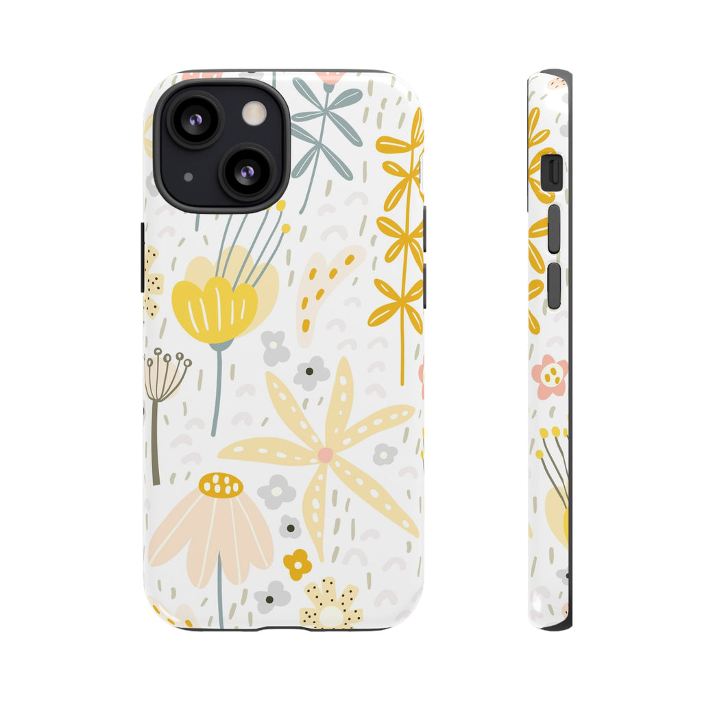 Yellow Wild Flowers Tough iPhone Case - MVB STUDIO STORE