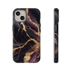 Purple & Gold Marble Tough iPhone Case - MVB STUDIO STORE