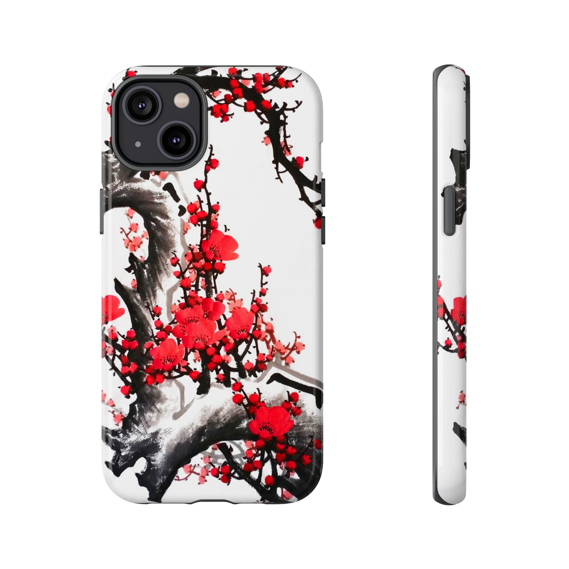 Plum Blossom Ink Tough iPhone Case - MVB STUDIO STORE
