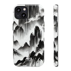Black Ink Mountain Tough iPhone Case - MVB STUDIO STORE