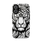 Black & White Tiger Tough iPhone Case - MVB STUDIO STORE
