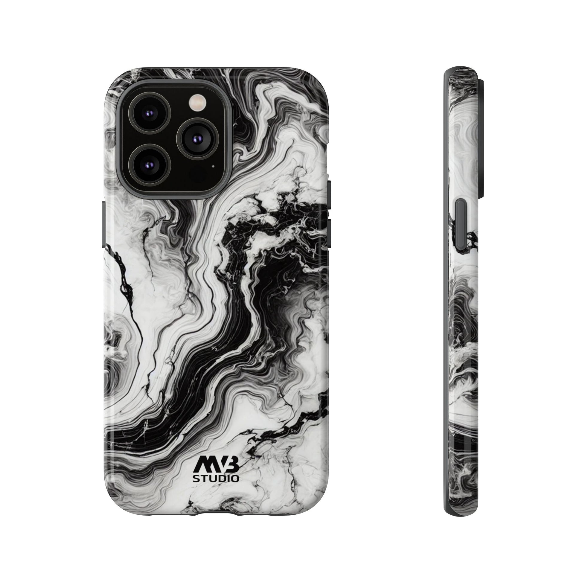 Black & White Tough iPhone Case