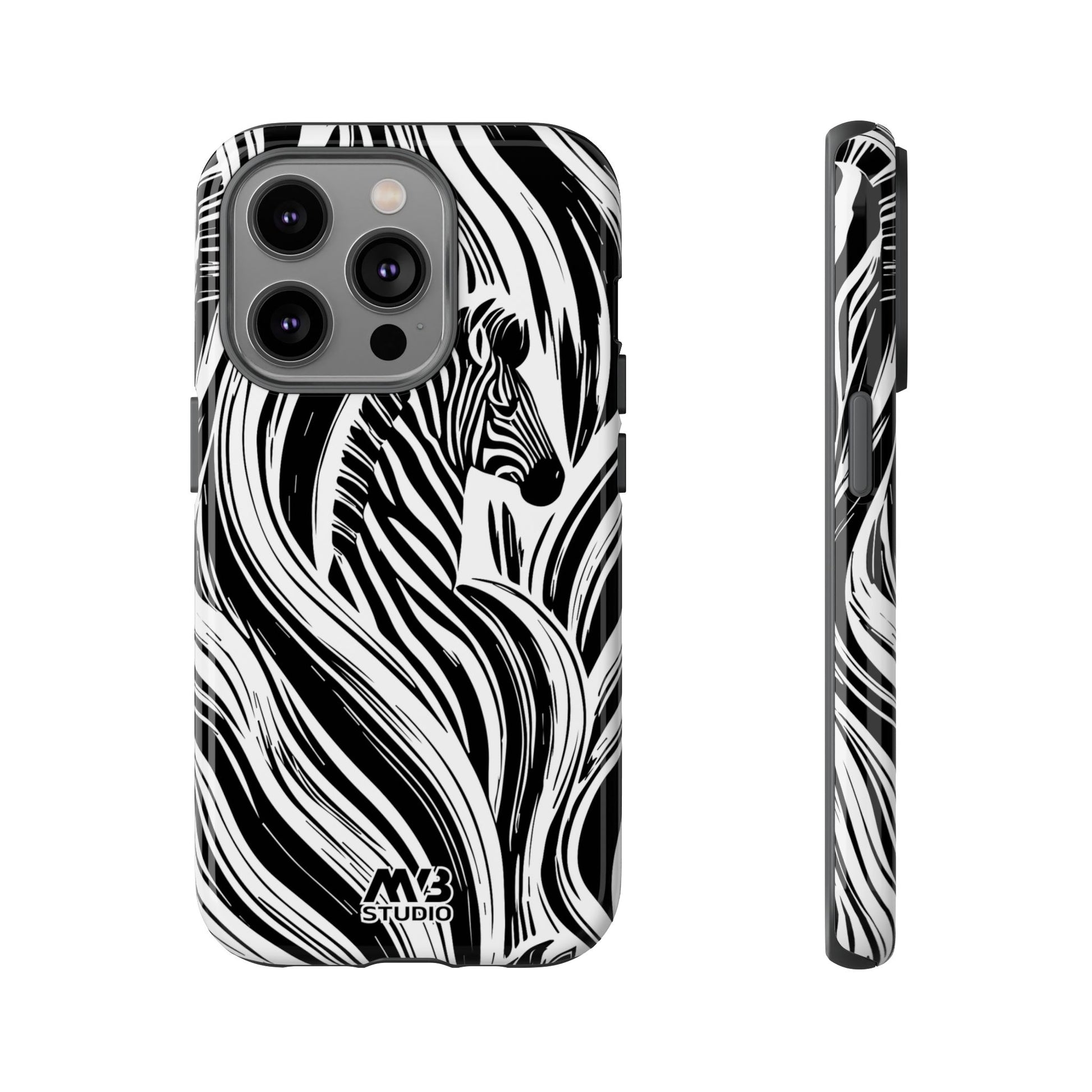 Zebra Stripes Tough iPhone Case
