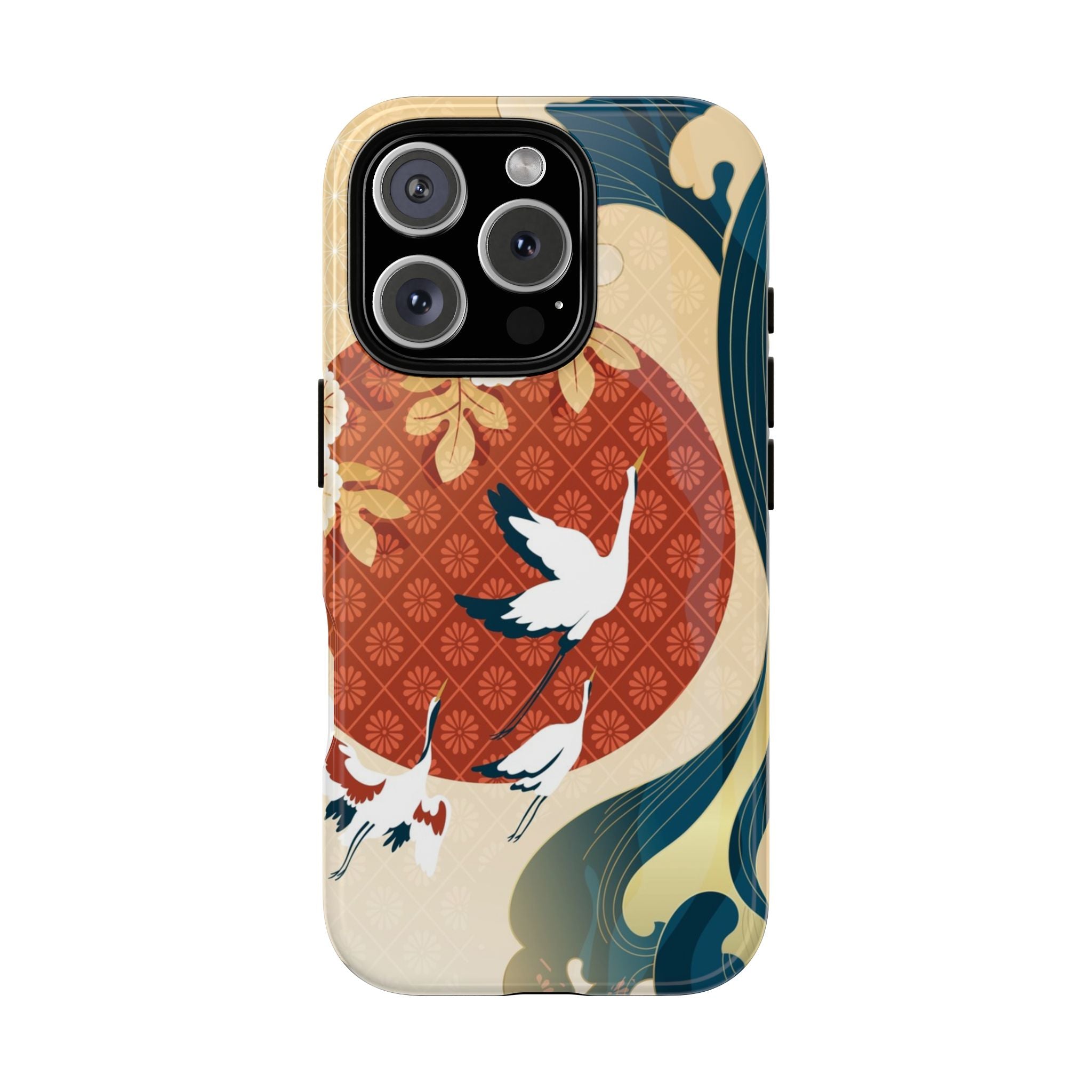 Japanese Crane Wave Tough iPhone Case - MVB STUDIO STORE