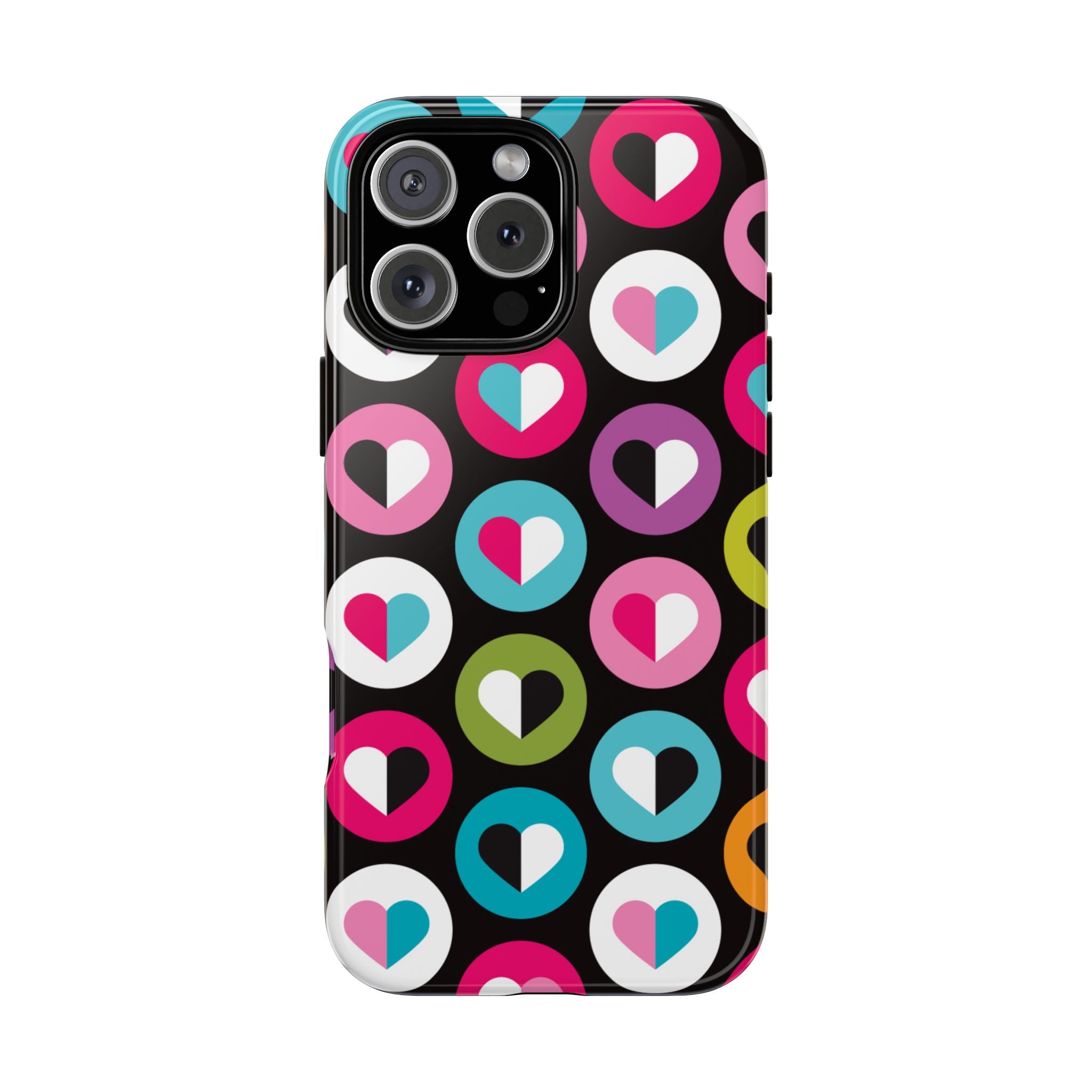 Colourful Hearts Tough iPhone Case - MVB STUDIO STORE