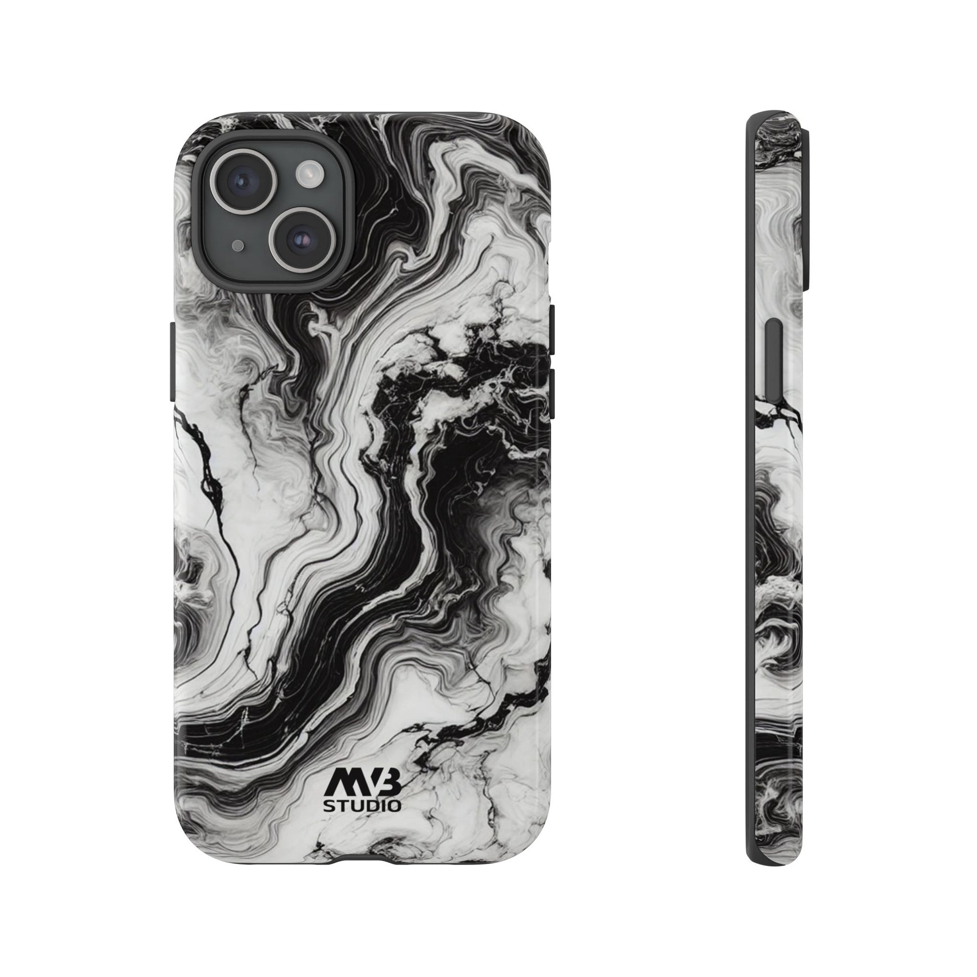 Black & White Tough iPhone Case