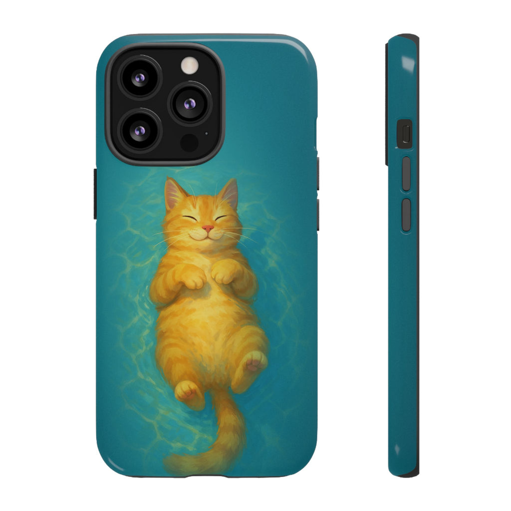 Relaxed Cat Floating iPhone Case - MVB STUDIO STORE