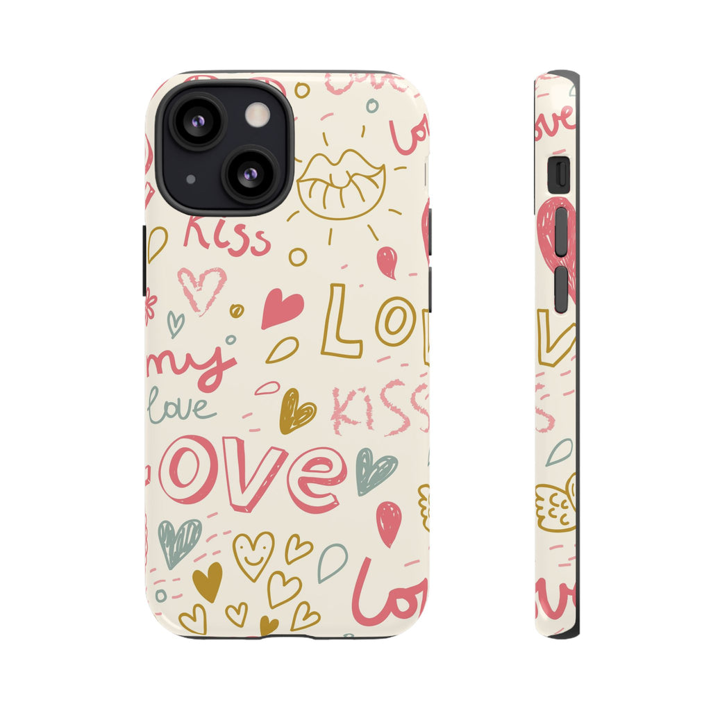 Kiss. Love. Tough iPhone Case - MVB STUDIO STORE