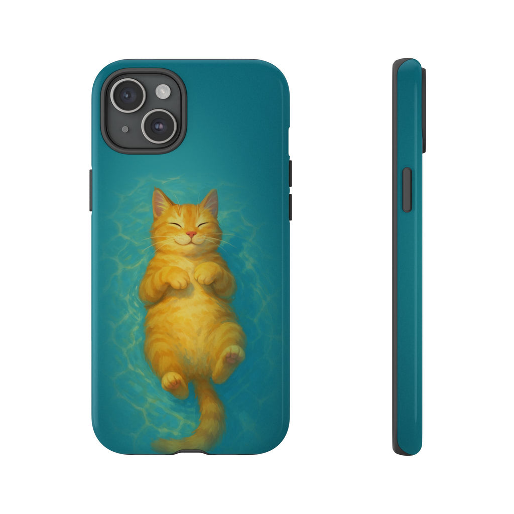 Relaxed Cat Floating iPhone Case - MVB STUDIO STORE