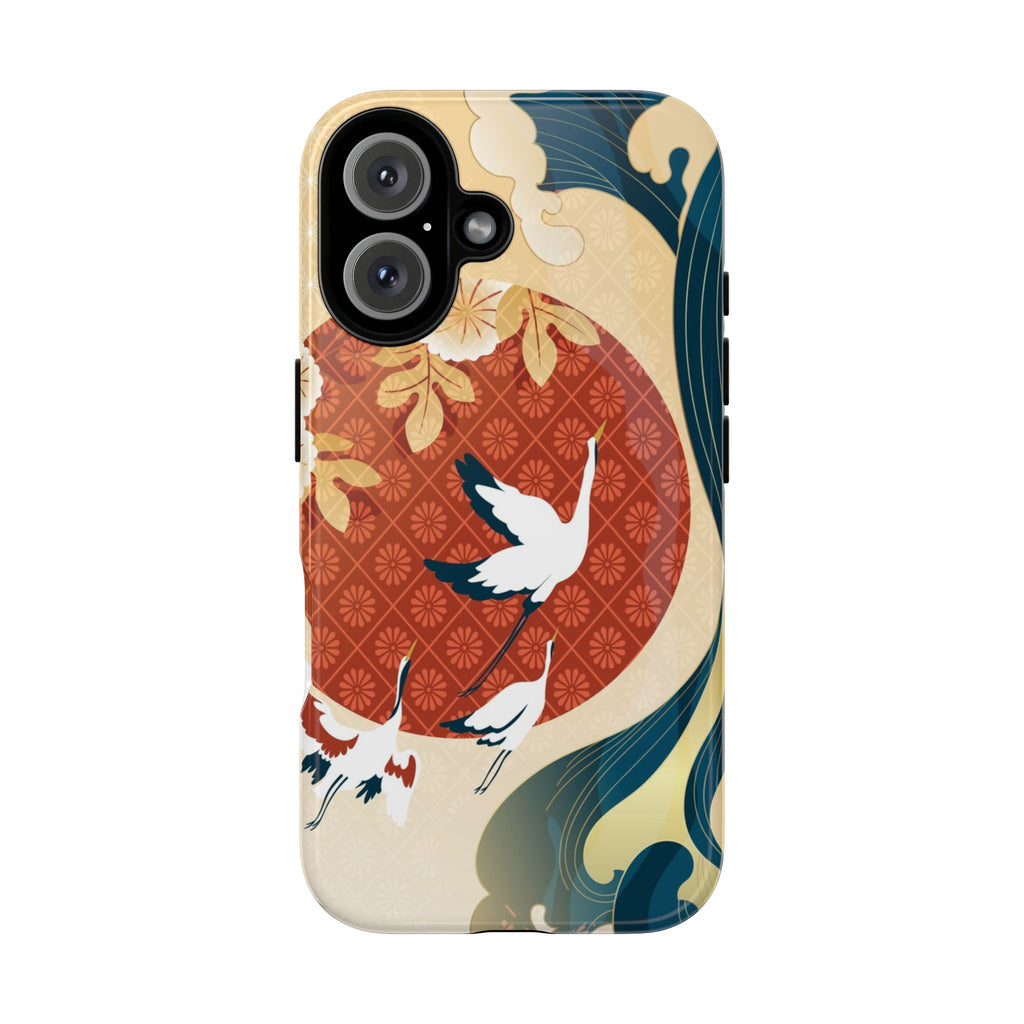 Japanese Crane Wave Tough iPhone Case - MVB STUDIO STORE