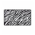Zebra Stripe Desk Mat - Black & White Large Mouse Pad for Home Office