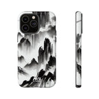 Black Ink Mountain Tough iPhone Case - MVB STUDIO STORE