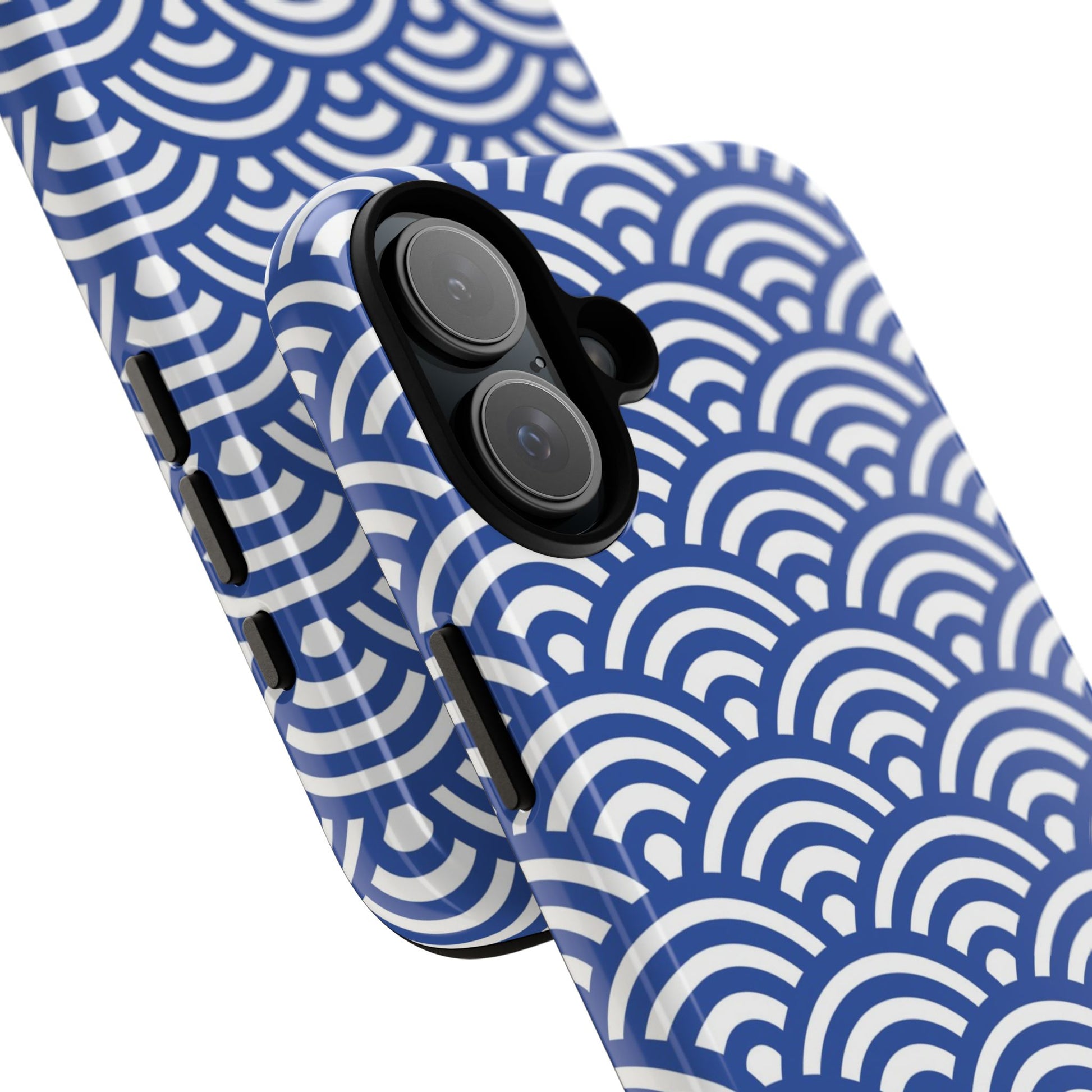 Blue Wave Pattern Tough Phone Case for iPhone 16 models
