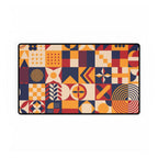Geometric Retro Desk Mat - Colourful Mid-Century Pattern