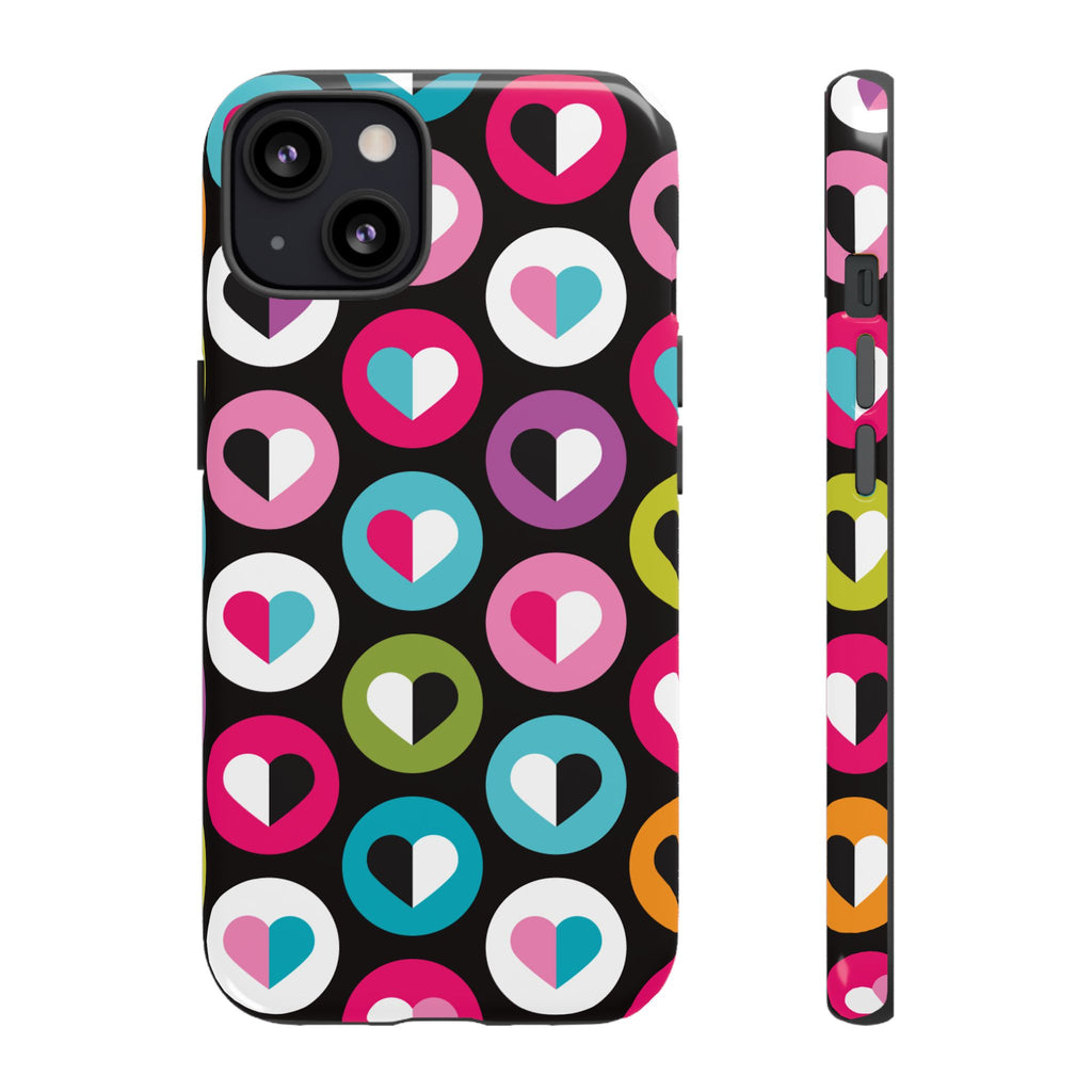 Colourful Hearts Tough iPhone Case - MVB STUDIO STORE